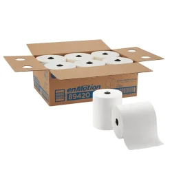 enmotion Hardwound Paper Towels, 1-ply, 700 ft./Roll, 6 Rolls/Carton (89420)