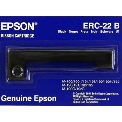 Epson Black Dot-Matrix Printer Ribbon (ERC-22B)