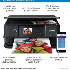 Epson Expression Home XP-6100 Wireless Color Inkjet Printer, All-In-One, Print, Scan, Copy (9472518)