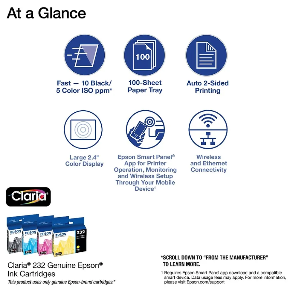 Epson Expression Home XP-4200 Wireless Color Inkjet Printer, All-In-One, Print, Scan, Copy (9472525)