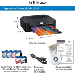 Epson Expression Photo XP-15000 Wireless Color Inkjet Printer, Single-Function, Print (9472517)