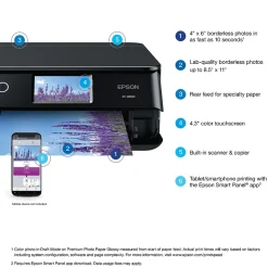 Epson Expression Photo XP-8800 Wireless Color Inkjet Printer, All-In-One, Print, Scan, Copy (C11CL73201)