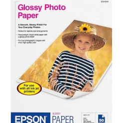 Epson Glossy Photo Paper, 8.5" x 11", 20 Sheets/Pack (S041141)