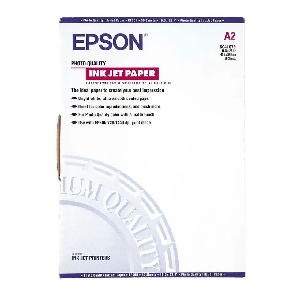 Epson Matte Presentation Paper, 16.5" x 23.4", 30 Sheets/Pack (S041079)