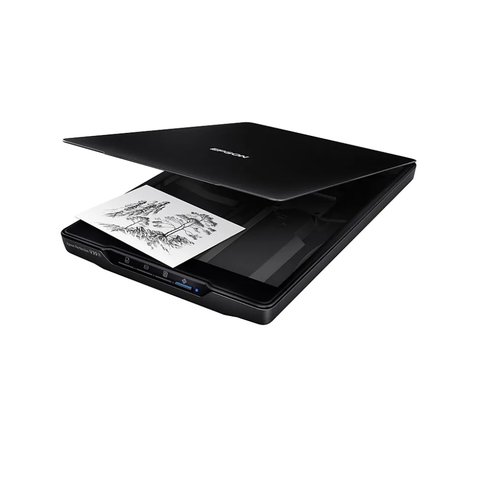 Epson Perfection V39 II Flatbed Portable Photo Scanner, Black (B11B268201)