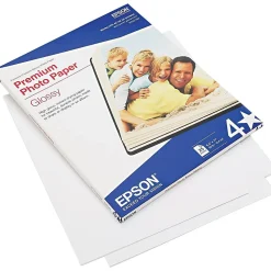Epson Premium Glossy Photo Paper, 8.5" x 11", 25 Sheets/Pack (EPSS042183)
