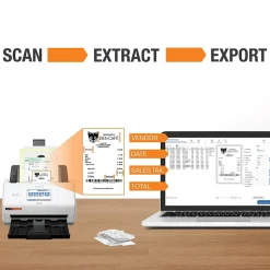 Epson RapidReceipt RR-600W Wireless Duplex Receipt Scanner, White/Black (B11B258202)