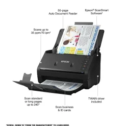 Epson WorkForce ES-400 II Duplex Document Scanner, Black (B11B261201)
