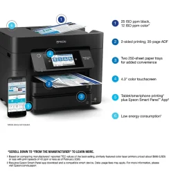 Epson WorkForce Pro WF-4830 Wireless Color Inkjet Printer, All-In-One, Print, Scan, Copy, Fax (9472528)
