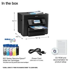 Epson WorkForce Pro WF-4830 Wireless Color Inkjet Printer, All-In-One, Print, Scan, Copy, Fax (9472528)