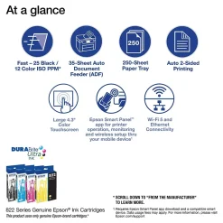 Epson WorkForce Pro WF-4820 Wireless Color Inkjet Printer, All-In-One, Print, Scan, Copy, Fax (9472527)