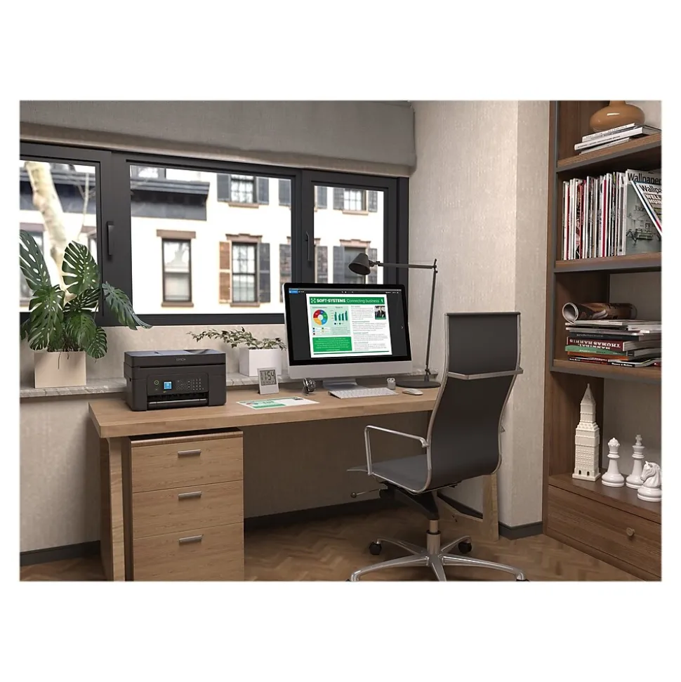 Epson WorkForce WF-2930 Wireless Color Inkjet Printer, All-In-One, Print, Scan, Copy, Fax (9472537)