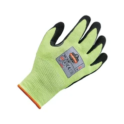 Ergodyne ProFlex 7041 Hi-Vis Nitrile-Coated Cut-Resistant Gloves, ANSI A4, Wet Grip, Lime, XXL, 12 Pairs (17816)
