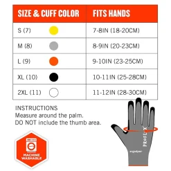 Ergodyne ProFlex 7072 Nitrile Coated Cut-Resistant Gloves, ANSI A7, Gray, XL, 12 Pair (10305)