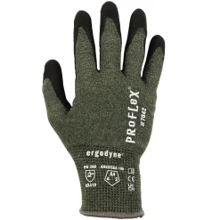 Ergodyne ProFlex 7042 Nitrile Coated Cut-Resistant Gloves, ANSI A4, Heat Resistant, Green, Medium, 12 Pair (10333)