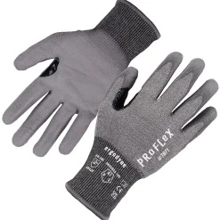 Ergodyne ProFlex 7071 PU Coated Cut-Resistant Gloves, ANSI A7, Gray, XXL, 1 Pair (18076)