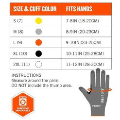 Ergodyne ProFlex 7071 PU Coated Cut-Resistant Gloves, ANSI A7, Gray, XXL, 1 Pair (18076)