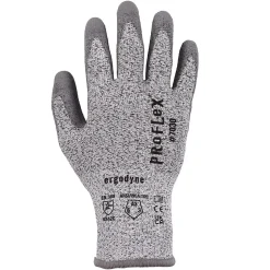 Ergodyne ProFlex 7030 PU Coated Cut-Resistant Gloves, ANSI A3, Gray, Large, 1 Pair (10464)