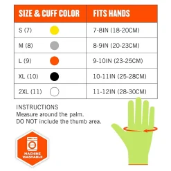 Ergodyne ProFlex 7040 Seamless Knit Cut Resistant Gloves, Food Safe, ANSI A4, Lime, Large, 1 Pair (18014)