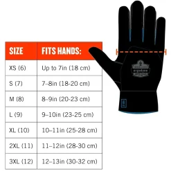Ergodyne ProFlex 7551 Waterproof Cut-Resistant Winter Work Gloves, ANSI A5, Orange, Medium, 1 Pair (17673)
