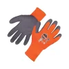 Ergodyne ProFlex 7401 Winter Work Gloves, Fleece Lined, Latex Coated Palm, 13 Gauge, A5 Cut Level, Orange, XL, 12/Pack