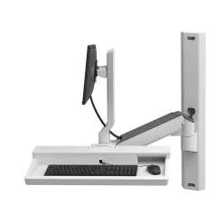 Ergotron CareFit Combo Adjustable Mount, Up to 27" Monitor, White (45618251)