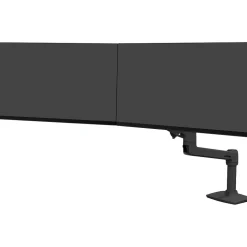 Ergotron LX Adjustable Dual Direct Arm Mounting Arm, 25" Screen Support, Matte Black (45489224)
