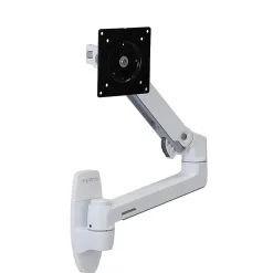 Ergotron LX Adjustable Single Arm Wall Monitor, 34" Screen Support, White (45-243-216)