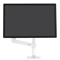 Ergotron LX Desk Adjustable Single Arm Tall Pole with 2-Piece Clamp, 34" Screen Support, White (45-537-216)