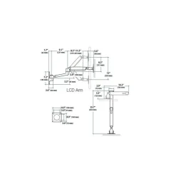 Ergotron LX Wall Mount System Polished Aluminum/Black (45-247-026)