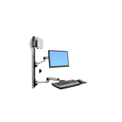 Ergotron LX Wall Mount System Polished Aluminum/Black (45-247-026)