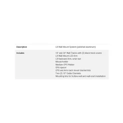 Ergotron LX Wall Mount System Polished Aluminum/Black (45-247-026)