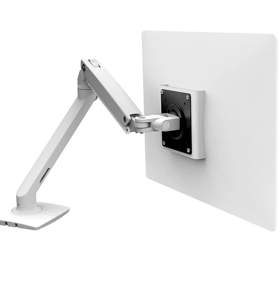 Ergotron MXV Desk Adjustable Single Arm with 2-Piece Clamp, Up to 34" Monitor, White (45-486-216)
