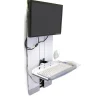 Ergotron StyleView Vertical Lift Adjustable High Traffic Area, 24" Screen Support, White (60-593-216)