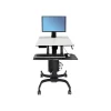 Ergotron WorkFit-C Single LD Sit-Stand Workstation, Fits Up to 24" Display
