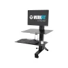 Ergotron WorkFit-S Single HD Workstation with Worksurface Adjustable Converter, Aluminum/Plastic/Steel (33-351-200)