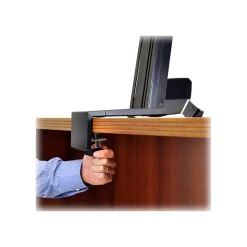 Ergotron WorkFit-S Single HD Workstation with Worksurface Adjustable Converter, Aluminum/Plastic/Steel (33-351-200)