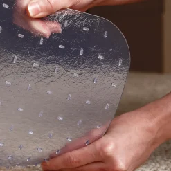 E.S. Robbins Anchormat Carpet Chair Mat, 46" x 60'', Low-Pile, Clear (ESR120321)