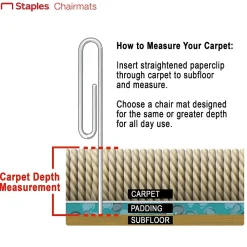 E.S. Robbins Anchormat Carpet Chair Mat, 46