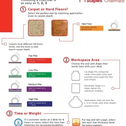 E.S. Robbins Anchormat Chair Mat for Hard Floors, 46