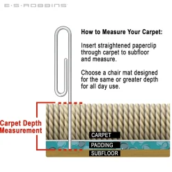 ES Robbins EverLife Carpet Chair Mat with Lip, 45