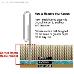 ES Robbins EverLife Carpet Chair Mat, 46