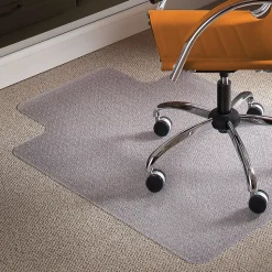 ES Robbins Natural Origins Carpet Chair Mat with Lip, 36" x 48'', Medium-Pile, Clear (ESR141032)
