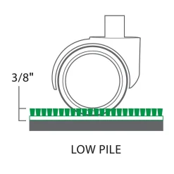 ES Robbins Natural Origins Carpet Chair Mat with Lip, 36
