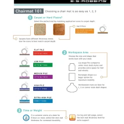 ES Robbins Natural Origins Carpet Chair Mat with Lip, 45