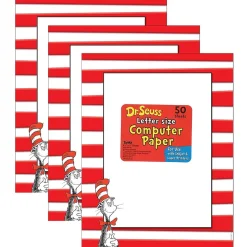 Eureka Dr. Seuss The Cat in the Hat Computer Paper, 50 Sheets Per Pack, 3 Packs (EU-812110-3)