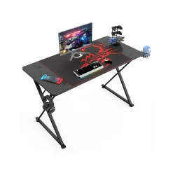 Eureka Ergonomic 47" Computer Gaming Desk, Black (GD0072-BK)