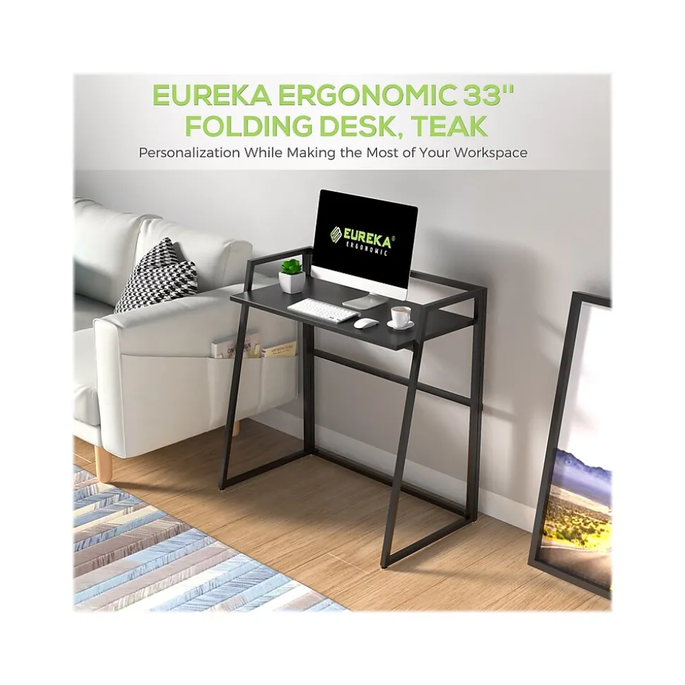 Eureka Ergonomic 33"W Computer Desk, Black (CD002)