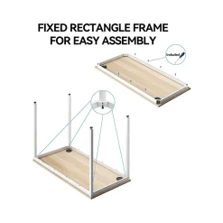 Eureka Ergonomic 47"W Writing Desk, White Woodgrain (CD012)
