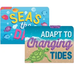 Eureka Seas the Day File Folder, 1-Tab, Letter/Legal Size, Multicolored, 4/Pack, 6 Packs/Bundle (EU-866455-6)